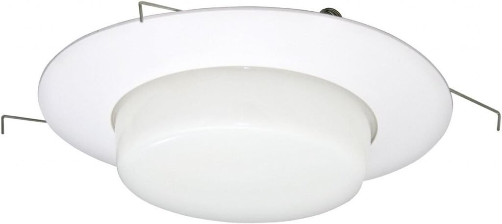 6 Inch Drop Opal Milky Glass Lens Trim with 8 Inch Plastic Ring, Waterproof Shower Light Cover, UL Listed for Wet Locations, Great for Balconies, Patios, Kitchens, Laundry Rooms and Bathrooms