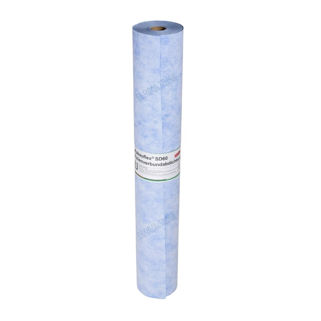 Kobau Flex SD60 Waterproofing Vapor Retarder Crack Prevention Polyethylene Membrane 160 Sq Ft Roll, 25 Mil Thick for Ceramic Tile and Natural Stone Tile, Flooring Underlayment for Bathroom and Shower