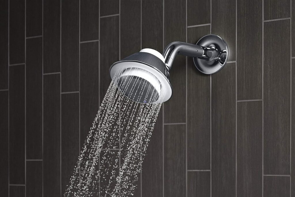 KOHLER 28238-NKA-CP Moxie Alexa Enabled Showerhead, Bluetooth Waterproof Shower Speaker, 2.5 GPM, Polished Chrome