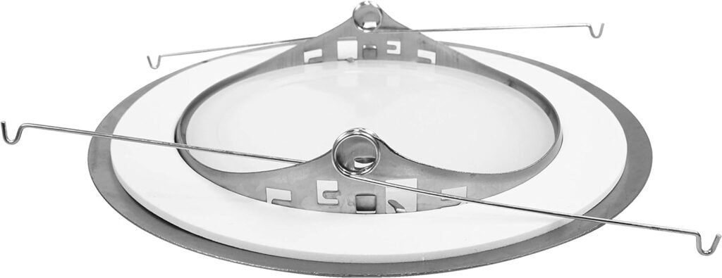 NICOR Lighting 6 inch Nickel Recessed Shower Trim with Albalite Lens (17505NK)