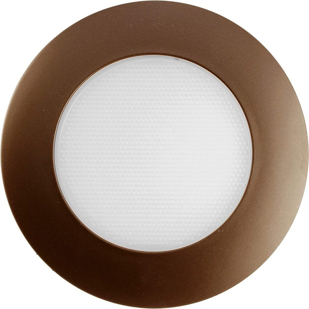 NICOR Lighting 6 inch Oil-Rubbed Bronze Recessed Shower Trim with Albalite Lens (17505OB)