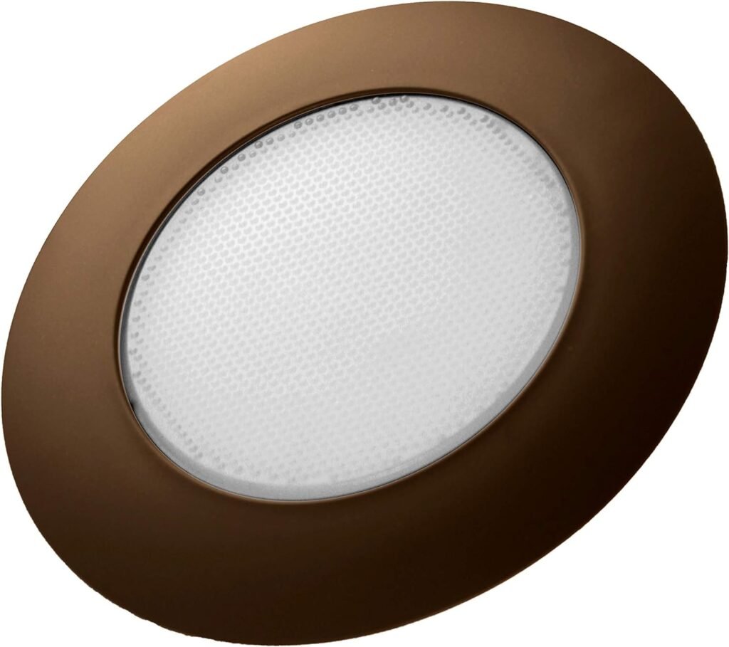 NICOR Lighting 6 inch Oil-Rubbed Bronze Recessed Shower Trim with Albalite Lens (17505OB)