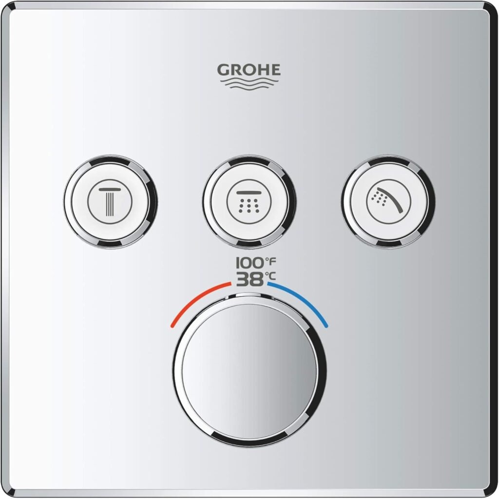 GROHE 29142000 Grohtherm Smart Thermostatic Trim With Control Module, Starlight Chrome