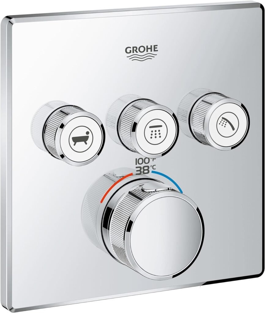 GROHE 29142000 Grohtherm Smart Thermostatic Trim With Control Module, Starlight Chrome