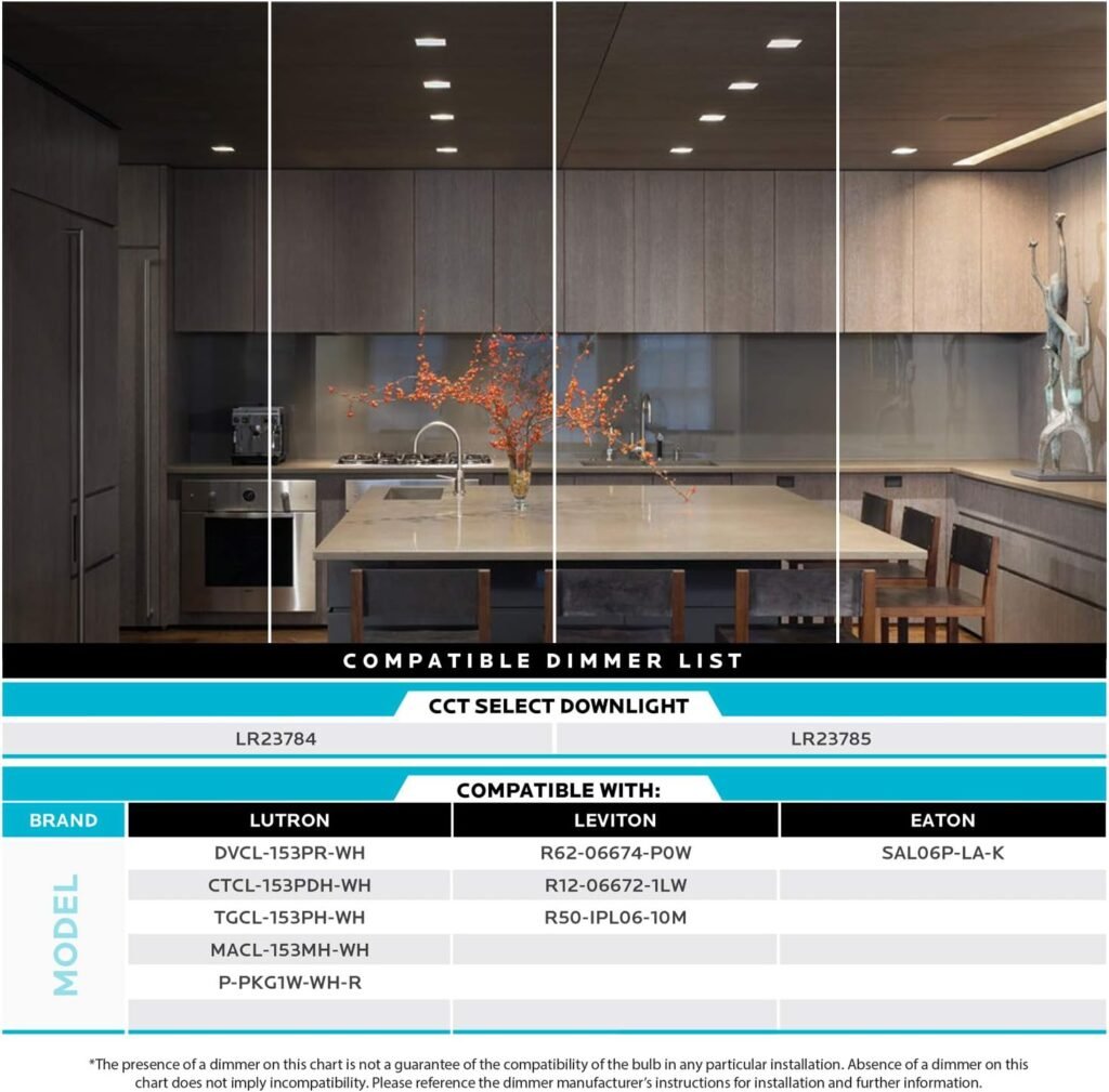 LUXRITE 4 Inch Square Recessed LED Can Lights, Color Temperature Selectable 2700K | 3000K | 3500K | 4000K | 5000K, Dimmable Recessed Lights, 750 Lumens, Energy Star, Wet Rated, Baffle Trim (4 Pack)