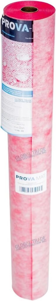 Prova Mat TT8002RED25R Polypropylene Waterprooring Membrane 269 square feet Roll (25 sq m) 17 mil