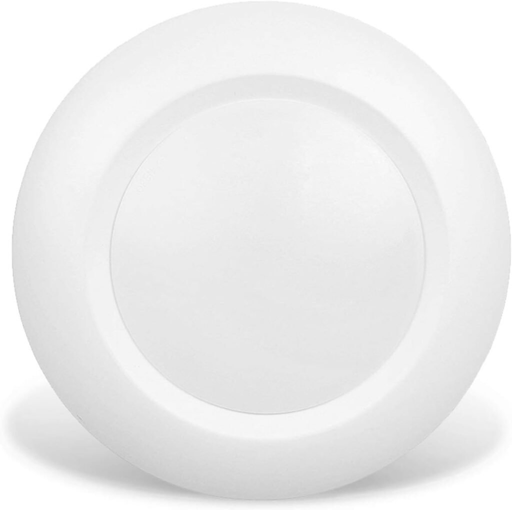 6 Inch LED Low Profile Recessed  Surface Mount Disk Light, Round, 15W, 900 Lumens, 5000K Daylight White, CRI80, Driverless Design, Dimmable, cETLus Listed, White(1 Pack)