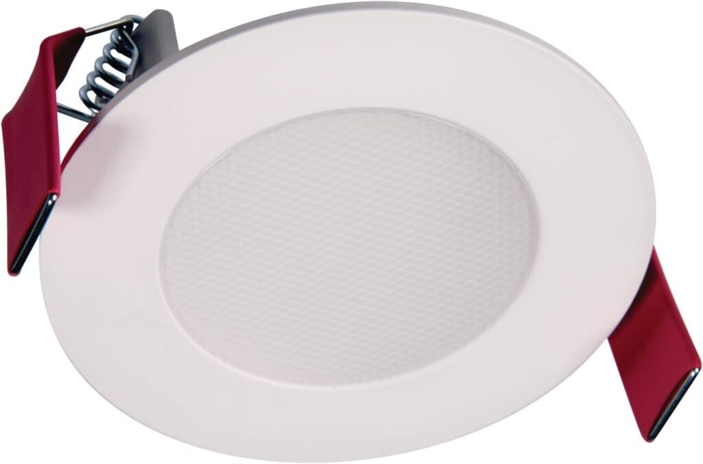 HALO 3 inch Recessed LED Ceiling  Shower Disc Light – Canless Ultra Thin Downlight – 2700 Color Temperature -White