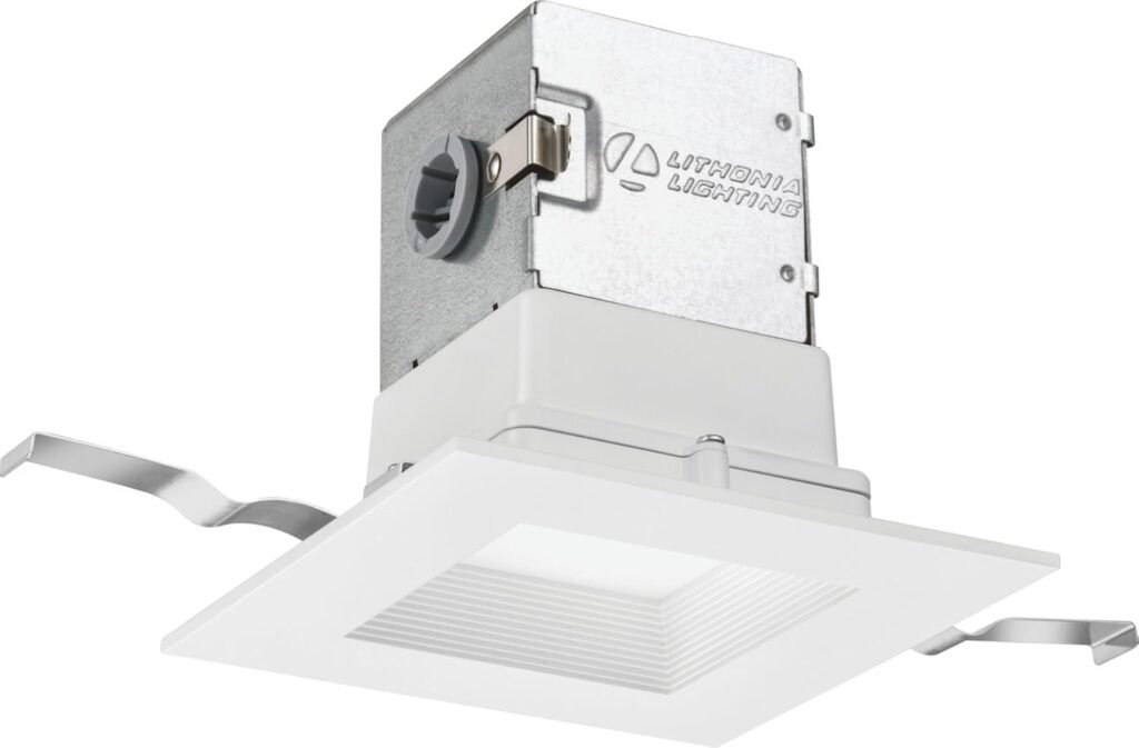 Lithonia Lighting 30K M6 SQ 401K 90CRI MW 4JBK Can Less Kit 4 Baffle, Square, 3000 K, 90 CRI, Matte White